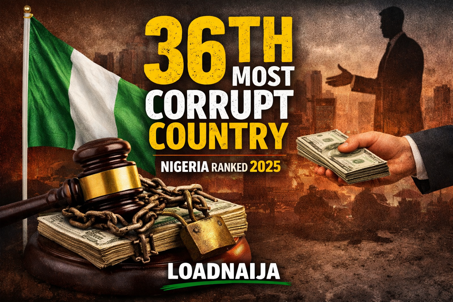 Nigeria Ranked 36th Most Corrupt Country in the World in 2025