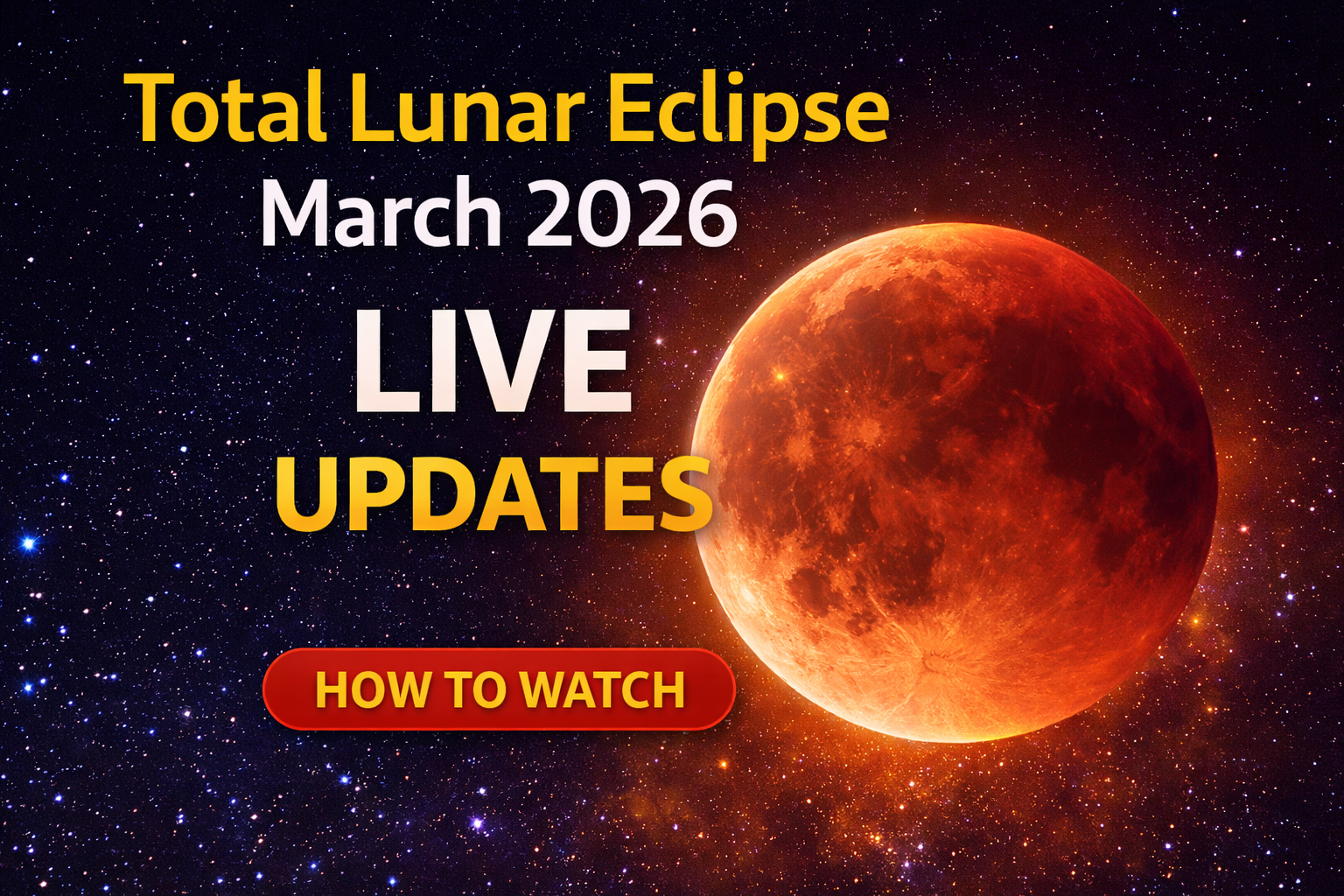 Total Lunar Eclipse March 2026: Live Updates, Date, Visibility & How to Watch