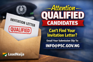 PSC Notice to Qualified Candidates Who Cannot Find Invitation Letters
