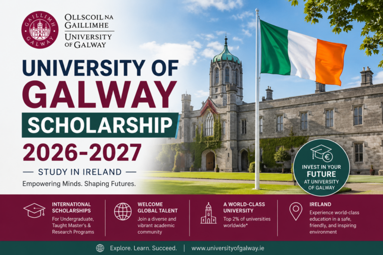 University of Galway Scholarship 2026-2027 in Ireland