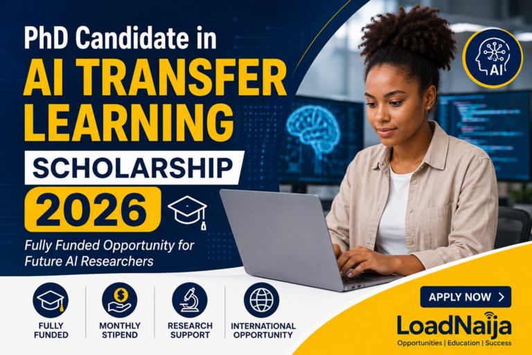 PhD Candidate in AI Transfer Learning Scholarship 2026