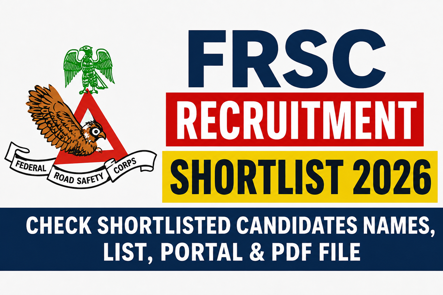 FRSC Recruitment Shortlist 2026