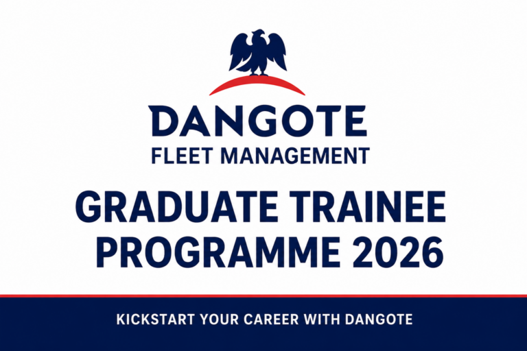 Dangote Fleet Management Graduate Trainee Programme 2026 – Apply Now